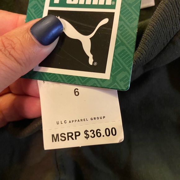 Puma Kids Boys Dark Green Sweatpants Size 6 - Picture 7 of 8